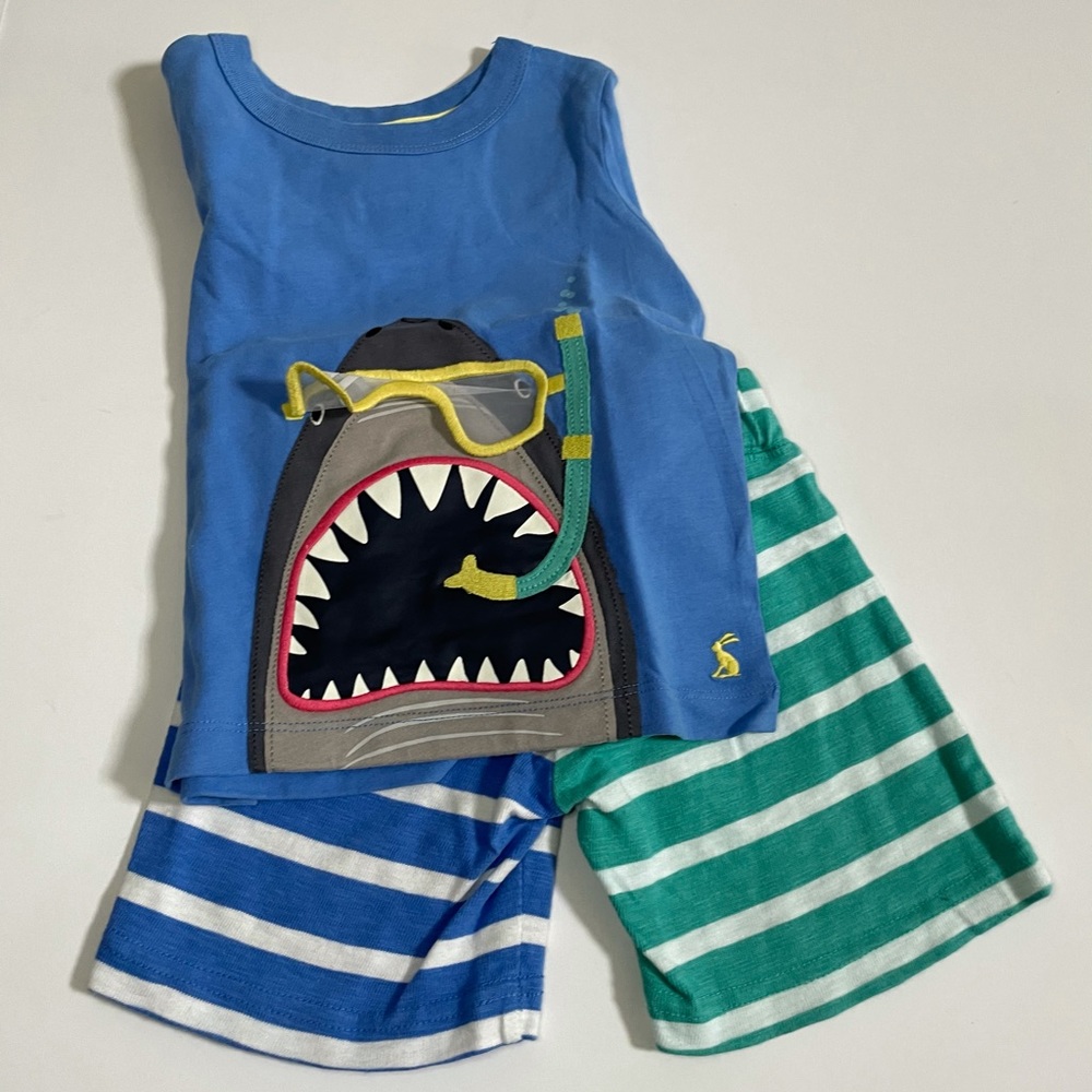 Joules Boys Shirt & Shorts Shark